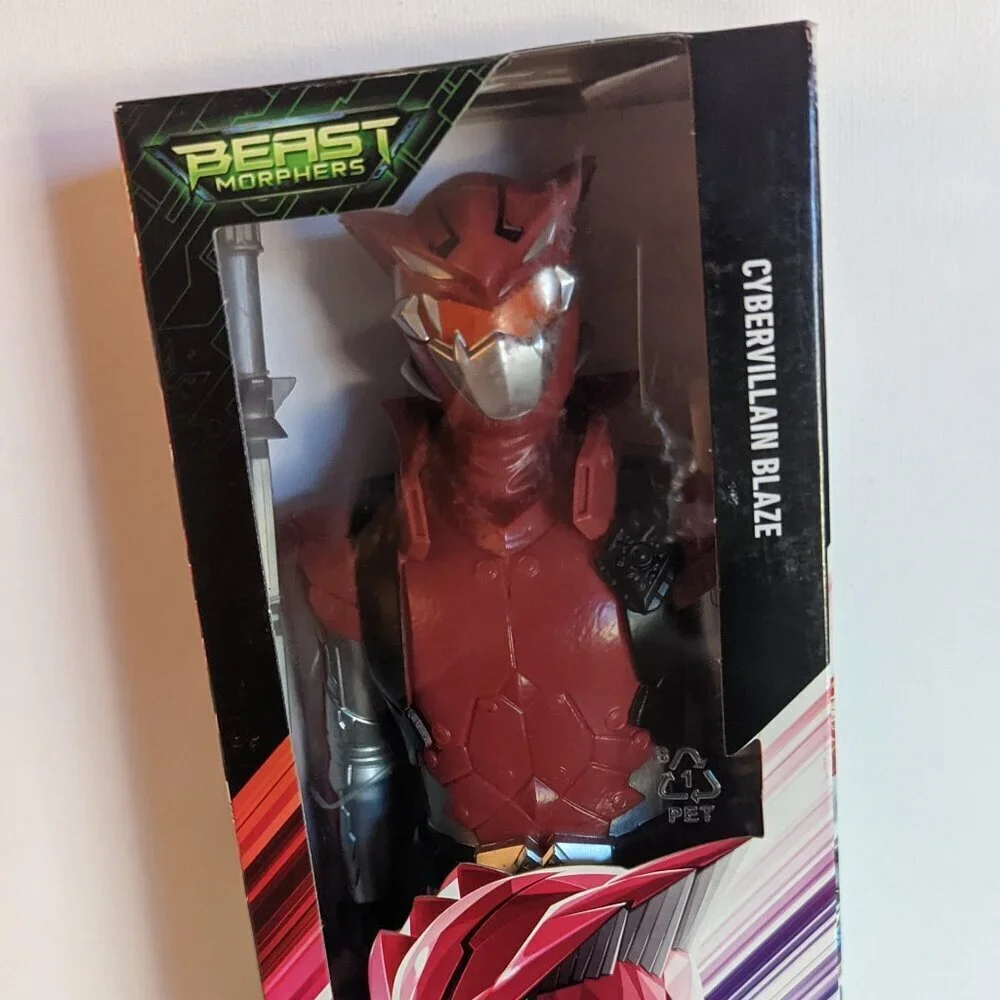 NWT Power Rangers Cybervillain Blaze Red Action Figure Beast Morphers Hasbro NIB